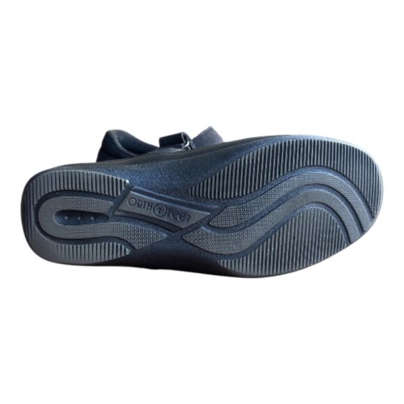 ORTHOFEET SPRINGFIELD BLACK MARY JANES SZ 8.5 ADJUSTABLE STRAP COMFORT SHOES - Picture 6 of 11